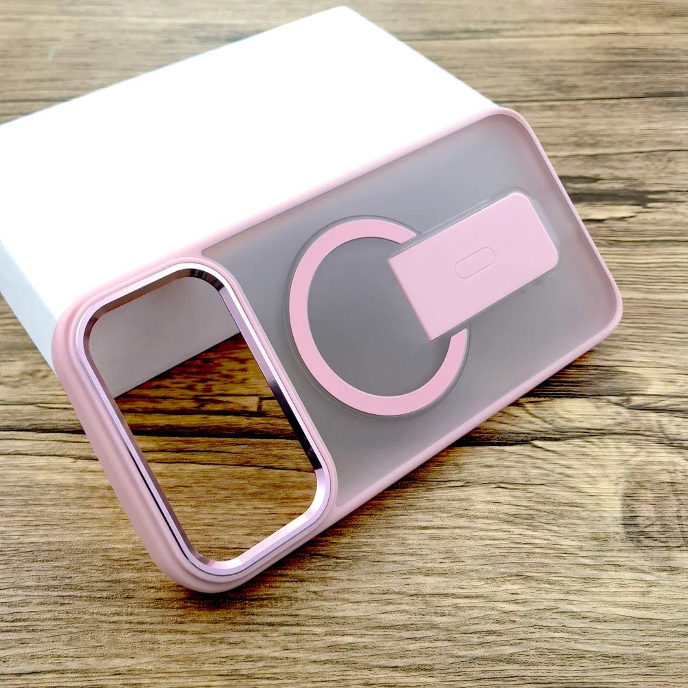 Magsafe Wireless Charging With Stand Shockproof Armor Matte Case For iPhone 17 16 15 14 13 Series
