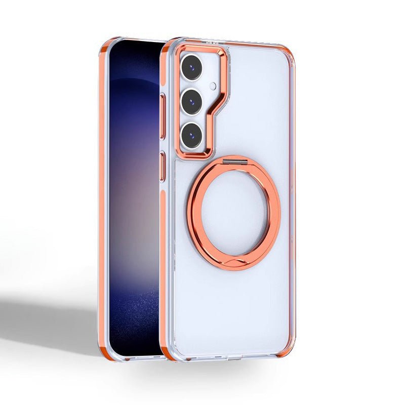 Metal Magnetic Bracket Anti - fall Protective Phone Case For Galaxy