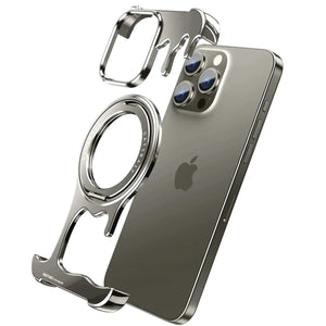 Metal Protective Cell Phone Cover with 360° Rotation Ring Magsafe Phone Case for iPhone 16 Series