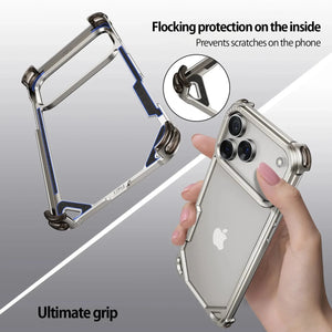 Minimalist Metal Support Wireless Charging Ultra - thin Phone Case for iPhone 17 Series