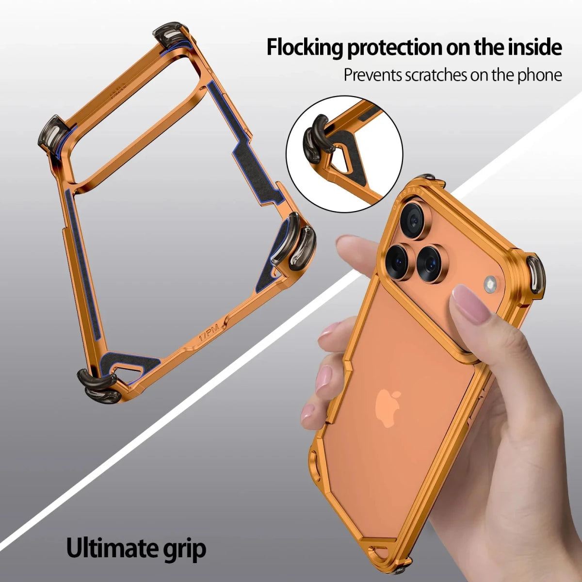 Minimalist Metal Support Wireless Charging Ultra - thin Phone Case for iPhone 17 Series