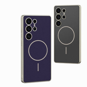 Mycasety Luxurious Leather Shockproof Phone Case For Galaxy S25Ultra With Magsafe