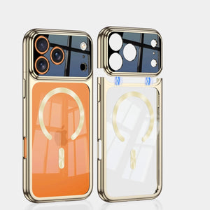 Orange Phone Case PC Hard Ultra Slim Back Cover With Camera Lens Protector Case for iPhone 17 Pro Max 17Pro Magnetic