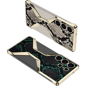 Python Pattern Leather Shockproof Phone Case For Galaxy S25 Ultra