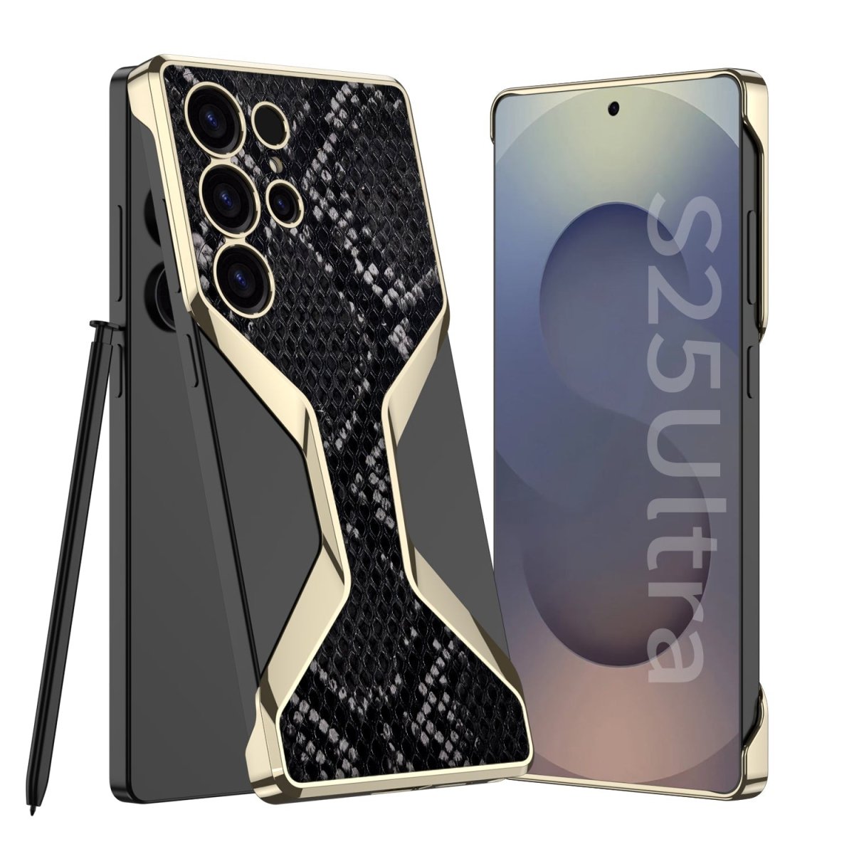 Python Pattern Leather Shockproof Phone Case For Galaxy S25 Ultra