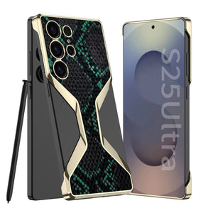 Python Pattern Leather Shockproof Phone Case For Galaxy S25 Ultra