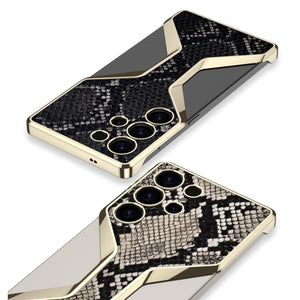 Python Pattern Leather Shockproof Phone Case For Galaxy S25 Ultra
