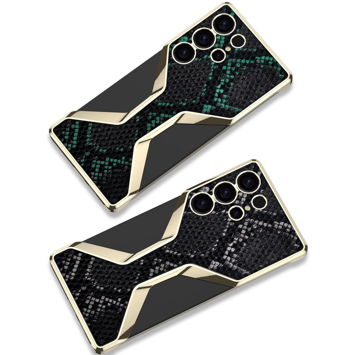 Python Pattern Leather Shockproof Phone Case For Galaxy S25 Ultra