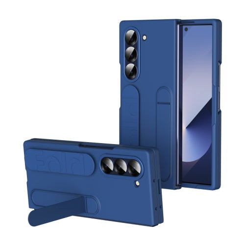 Shockproof Phone Case With Wristband Bracket Back For Galaxy Z Fold 7/6/5/4 With Screen Glass Protector