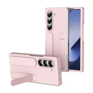 Shockproof Phone Case With Wristband Bracket Back For Galaxy Z Fold 7/6/5/4 With Screen Glass Protector