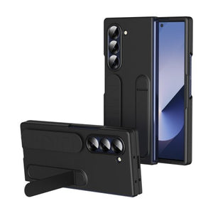 Shockproof Phone Case With Wristband Bracket Back For Galaxy Z Fold 7/6/5/4 With Screen Glass Protector