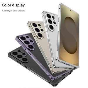 Titanium Metal Phone Case With Camera Protector For Galaxy S25 S24 S23 Ultra