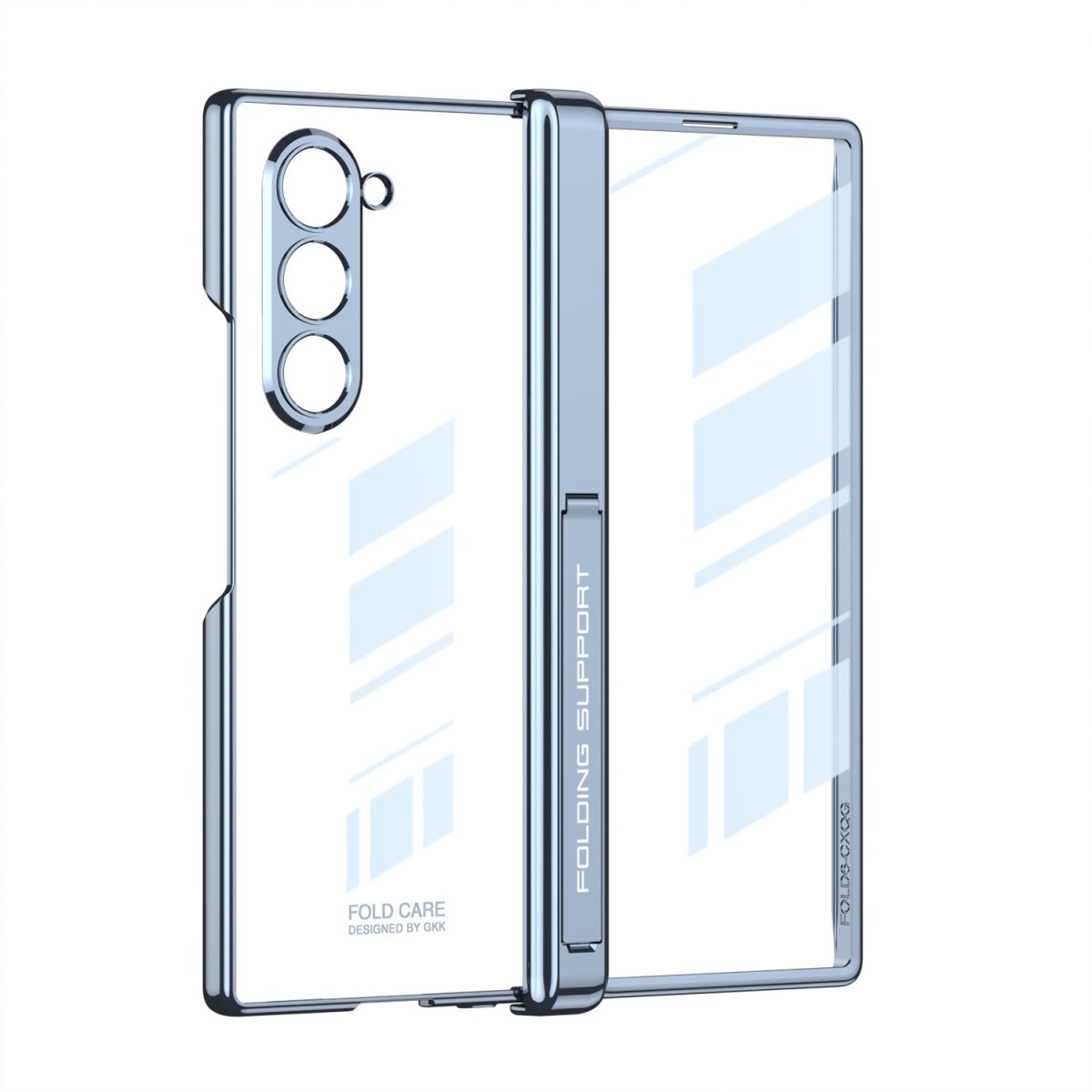 Transparent Magnetic Hinge Bracket Shockproof Phone Case With Screen Protector For Galaxy Z Fold 6/7