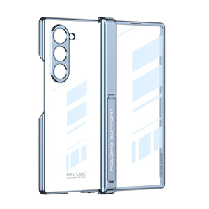 Transparent Magnetic Hinge Bracket Shockproof Phone Case With Screen Protector For Galaxy Z Fold 6/7