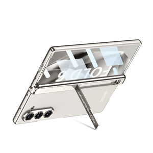 Transparent Magnetic Hinge Bracket Shockproof Phone Case With Screen Protector For Galaxy Z Fold 6/7