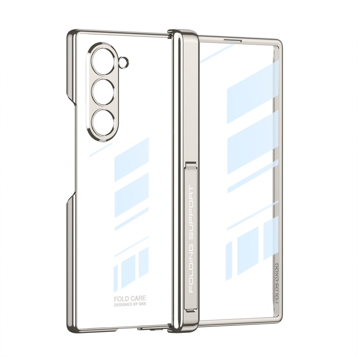 Transparent Magnetic Hinge Bracket Shockproof Phone Case With Screen Protector For Galaxy Z Fold 6/7