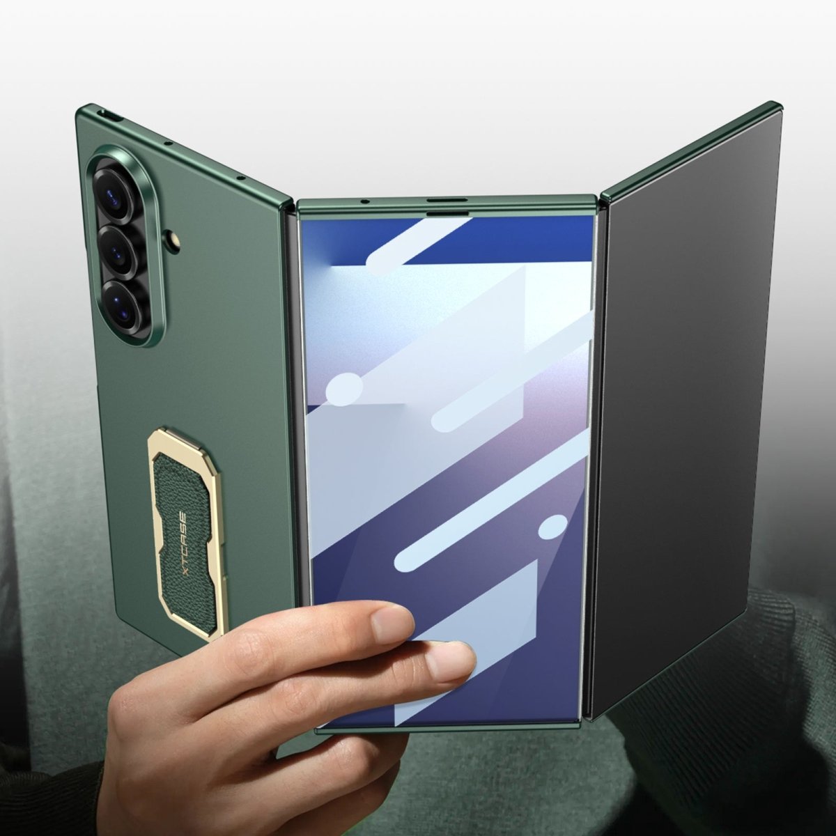 Ultra - thin Phone Case With Bracket & Screen Protector For Galaxy Z TriFold