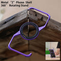 Z - shaped Aluminum Alloy 360 Rotation Ring Case For iPhone 16 15 14 Series